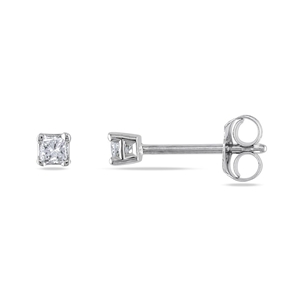 1/10 Carat Diamond Solitaire Earrings in