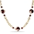 7.0-7.5mm Brass Geopard Bead Freshwater Brown Pearl Necklace