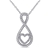 0.05 CT Diamond TW Fashion Pendant With Chain Silver GH I2;I3
