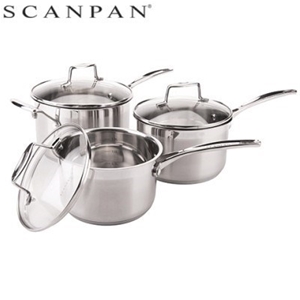 Scanpan Impact 3 Piece S/Steel Saucepan 