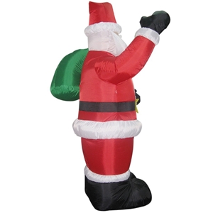 Santa with Gift Bag Christmas Inflatable