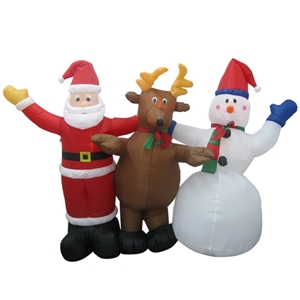 180cm Santa, Snowman & Reindeer Christma