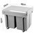 Dual Side Pull Out Rubbish Waste Basket 2 x 20L