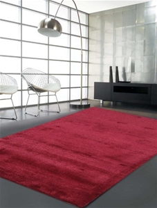 Premium Tufted Wool Rug - Red - 165x115c
