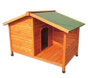 Wooden Dog House with Verandah