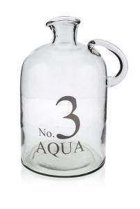 Glass Jar-Aqua Motif