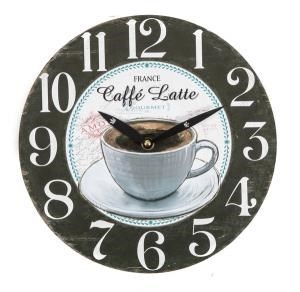34cm Decor Wall Clock Coffee Latte
