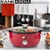 Rank Arena Diamond Pattern Slow Cooker 5.7L - Red