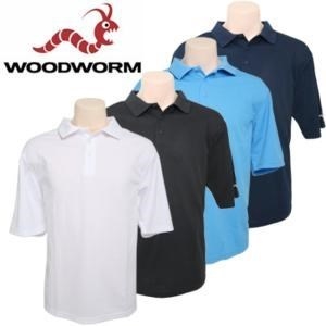 4 WOODWORM GOLF POLO SHIRTS - NEW MENS G