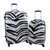 Swiss Case 4 Wheel 2Pc Hard Suitcases ZEBRA