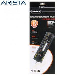 Arista 10 Way Surge Protected Power Boar