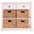 Rustic 2 Drawer Cabinet with 4 Baskets - White