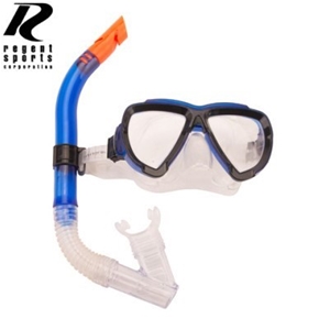 Aqua Leisure Adult Snorkel & Mask - Blue