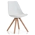 Set of 2 White Bronx Chairs with Square Wood Legs